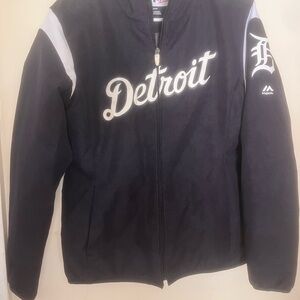 etroit tigers majestic varsity bomber jacket mlb baseball full zip sm